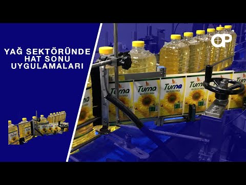 Edible oil · Case packing and palletizing